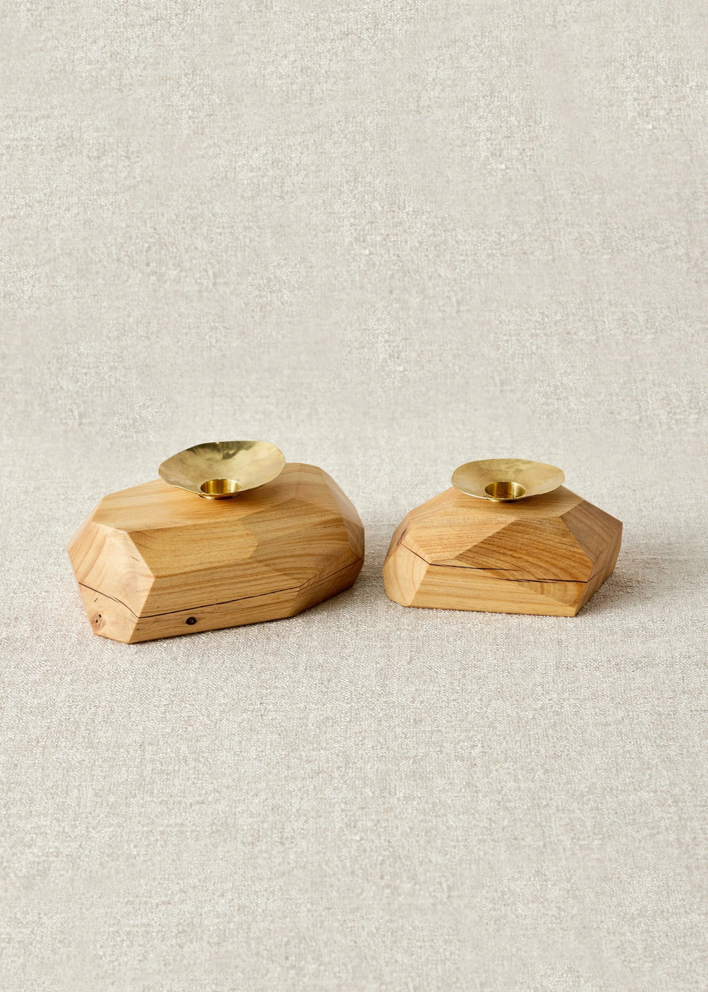 Wood Incense and Candle Holder by Dor+Kie Kanju Interiors