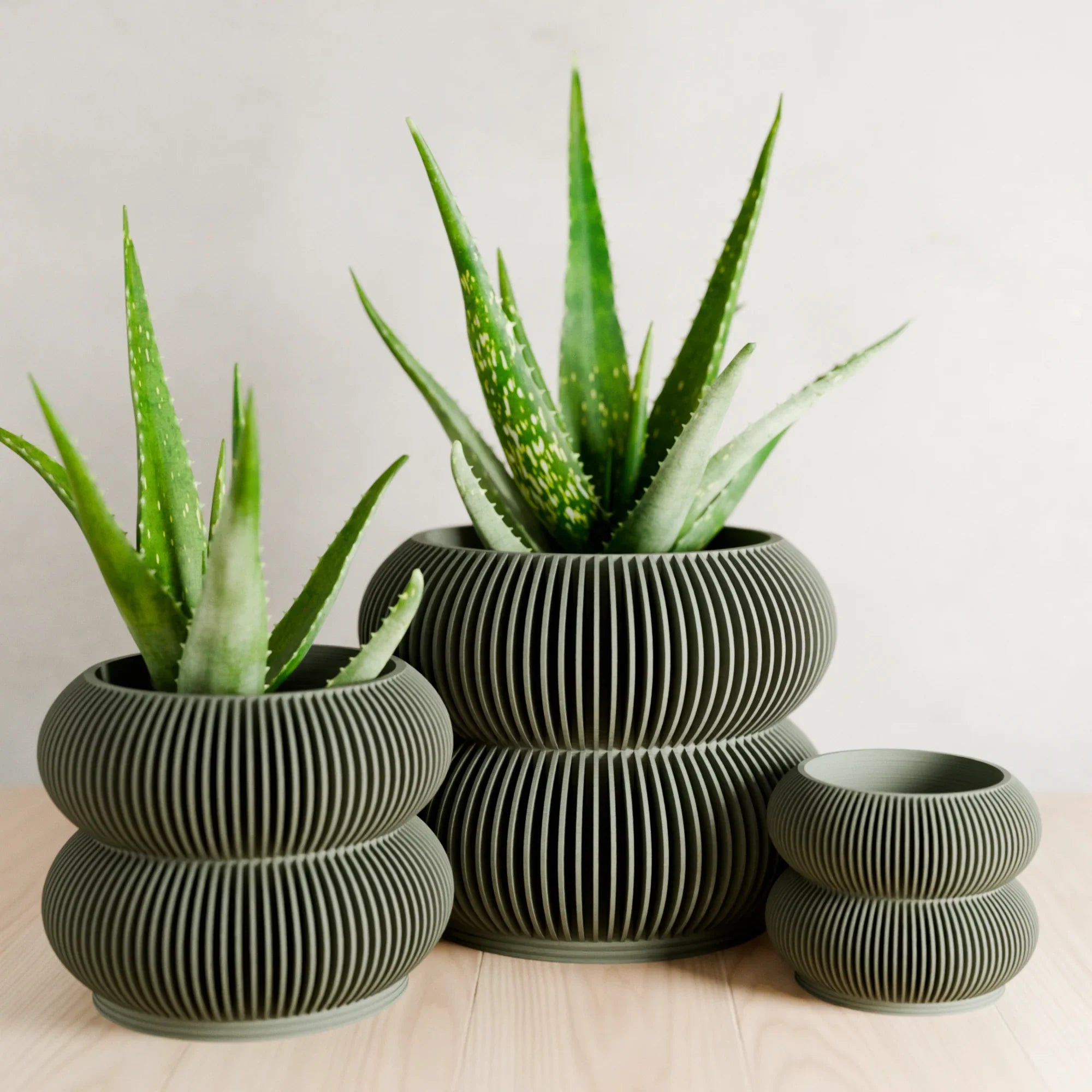 Double Bubbles Planter, side view - House Of Avana