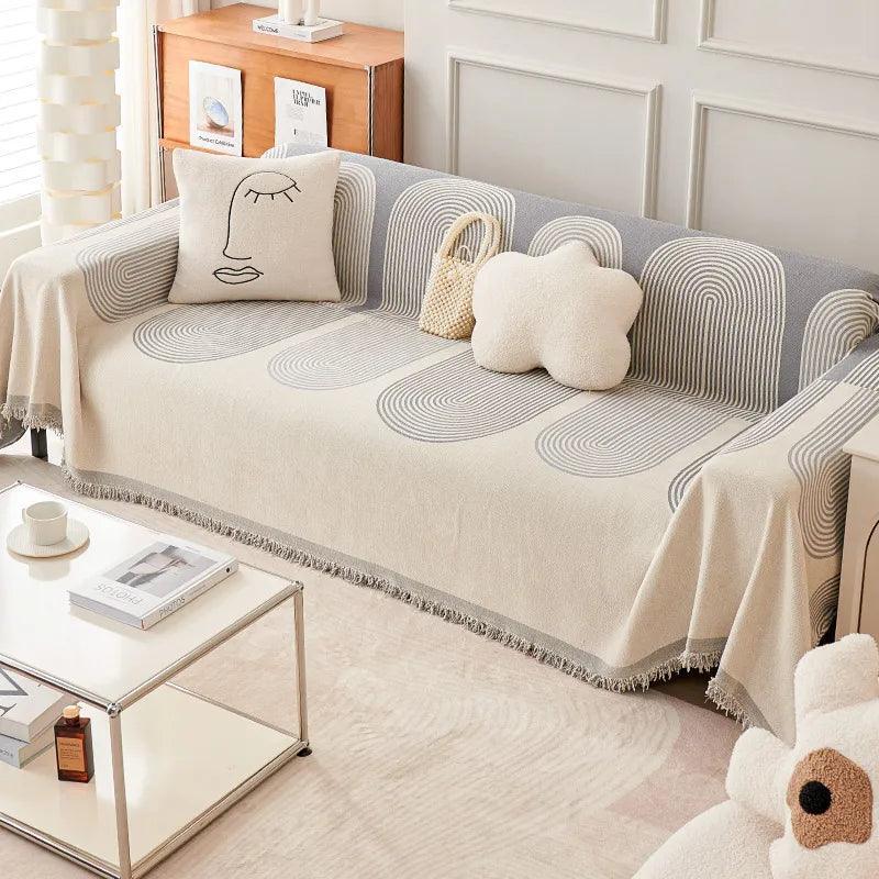Double-sided Chenille Couch Slipcovers for Ultimate Comfort - House Of Avana