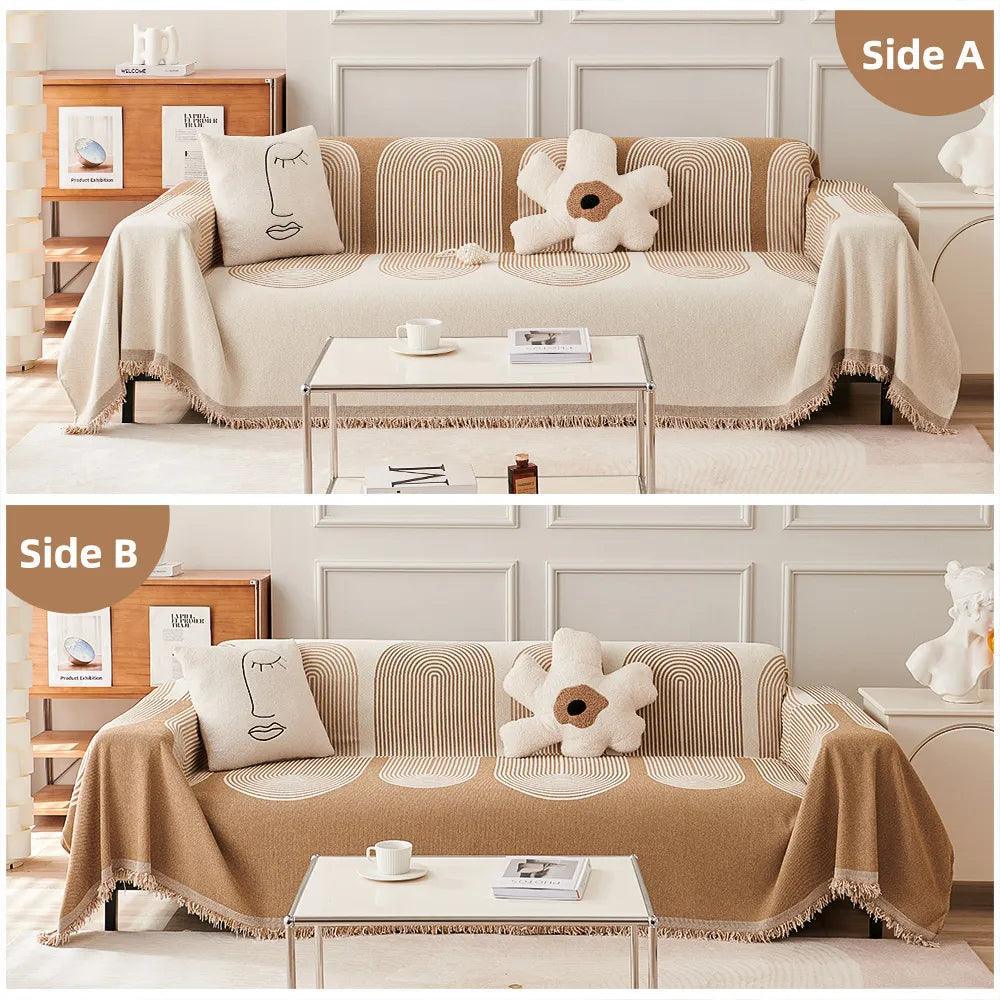 Double-sided Chenille Couch Slipcovers for Ultimate Comfort - House Of Avana