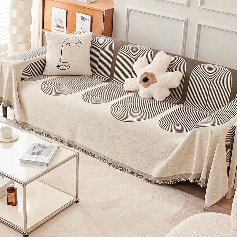 Double-sided Chenille Couch Slipcovers for Ultimate Comfort - House Of Avana