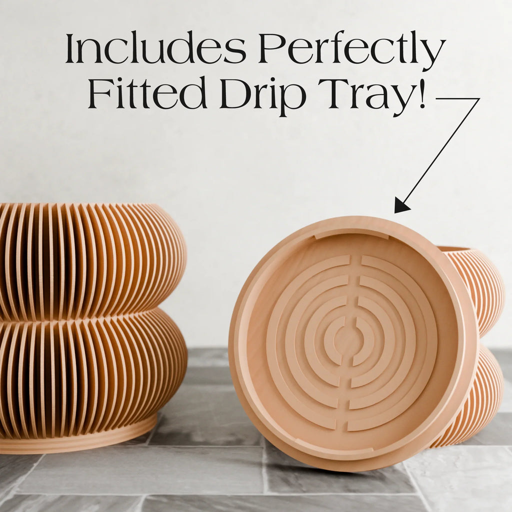 Double BUBBLES Planter Modernized Pottery