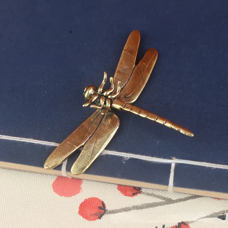Dragonfly Statue - Decorative Brass Tabletop