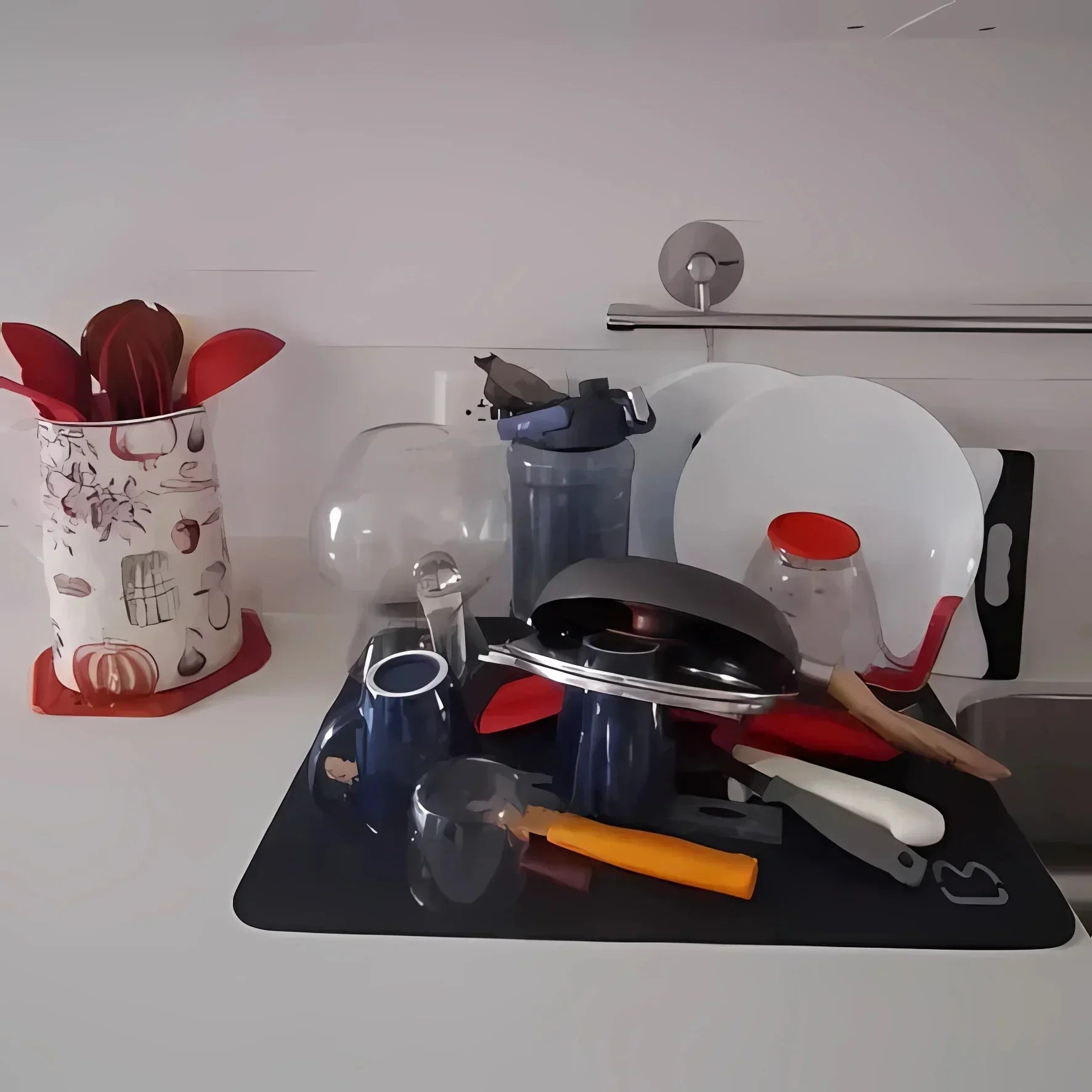 Draining Mat - Quick Dry Rubber Small