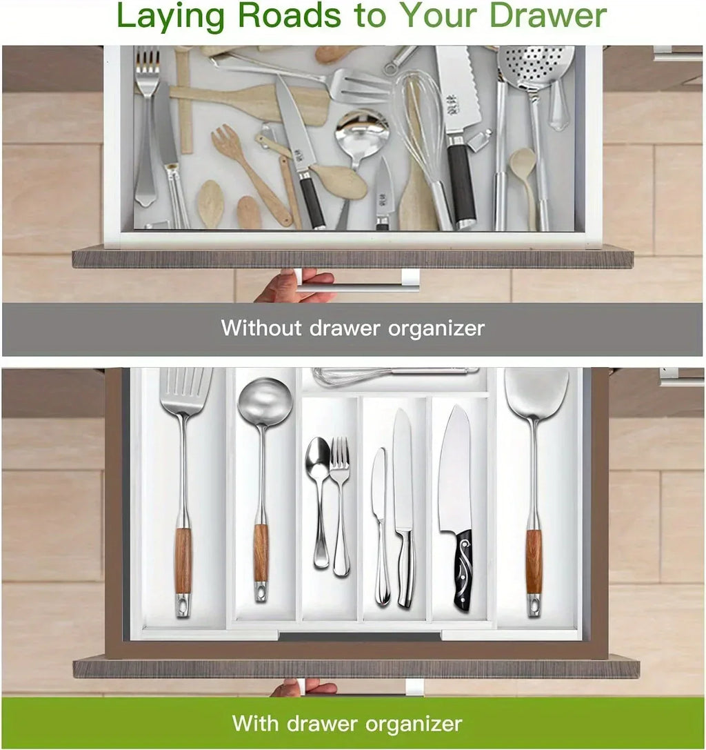 Drawer Organizer - Adjustable Bamboo Expandable