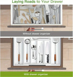 Drawer Organizer - Adjustable Bamboo Expandable