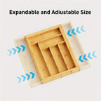 Drawer Organizer - Adjustable Bamboo Expandable