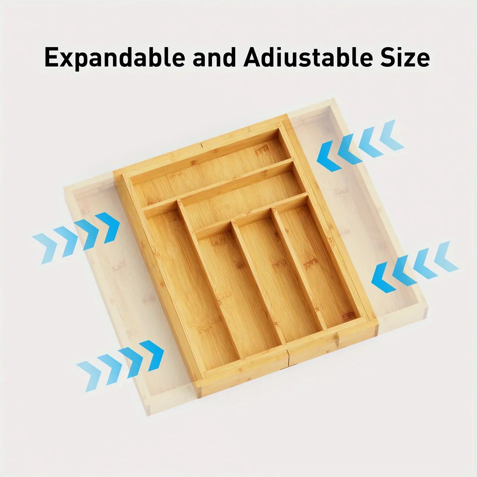 Drawer Organizer - Adjustable Bamboo Expandable