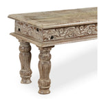 Driftwood Carved Bench -  71"
