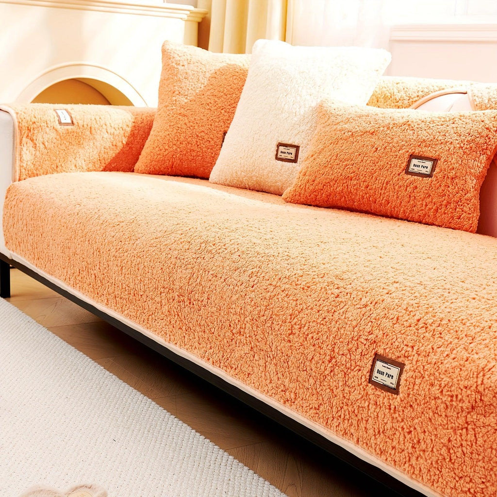 Durable Cushion Couch Cover | High-quality Plush Sherpa Sofa Cover - House Of Avana