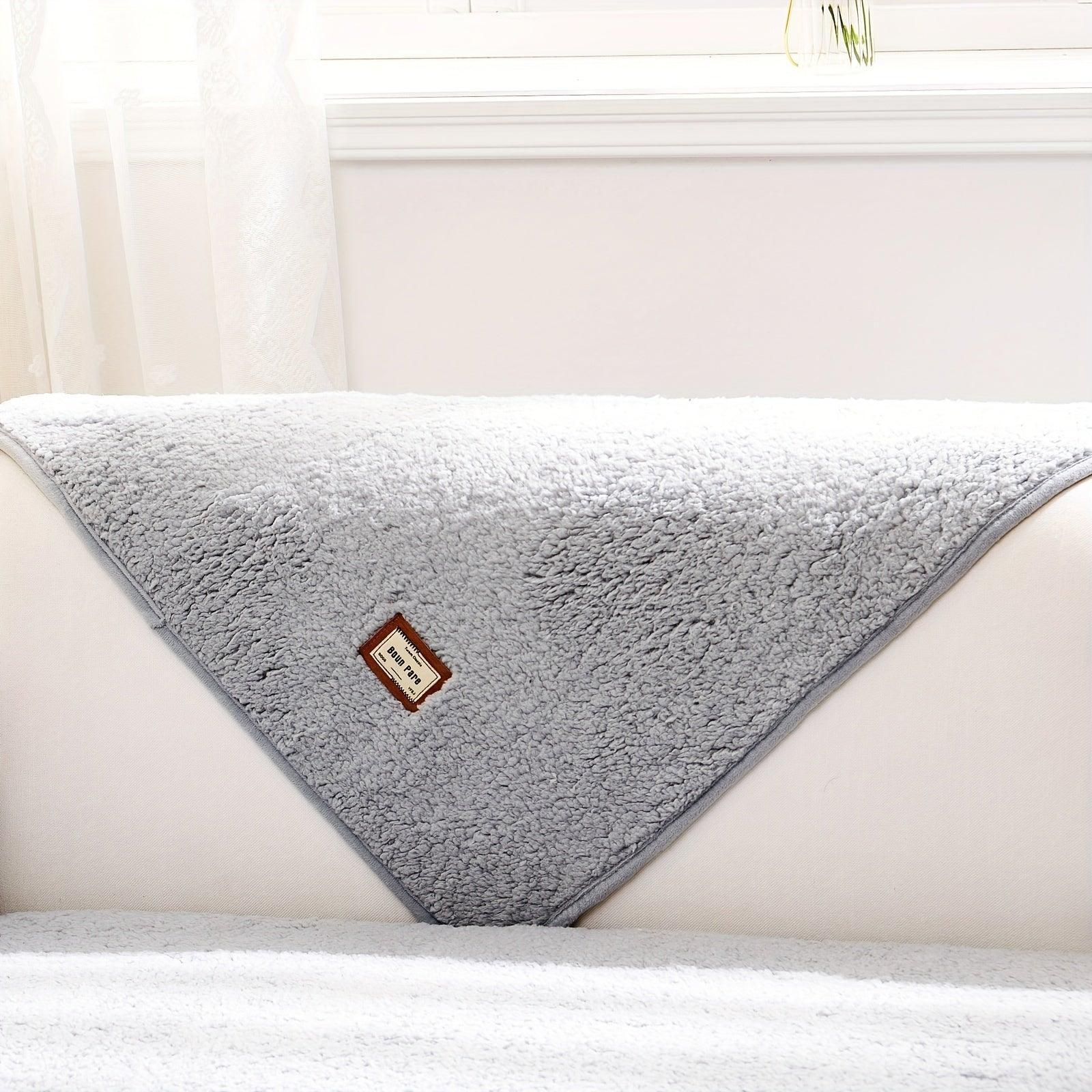 Durable Cushion Couch Cover | High-quality Plush Sherpa Sofa Cover - House Of Avana