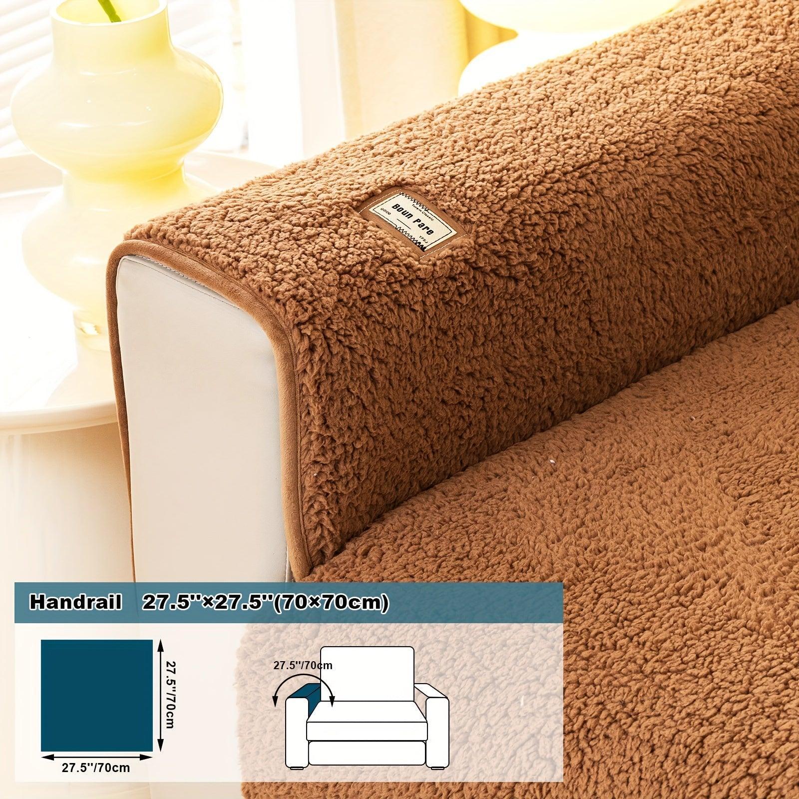 Durable Cushion Couch Cover | High-quality Plush Sherpa Sofa Cover - House Of Avana