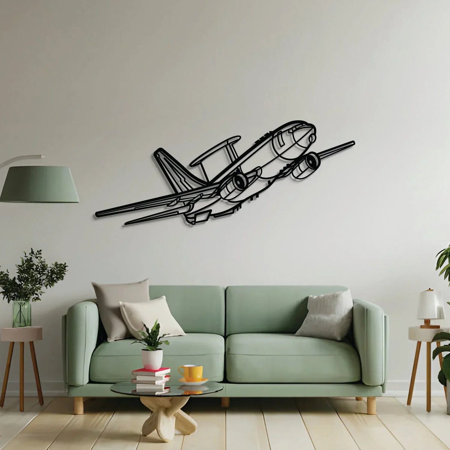 E-7a Wedgetail Angle Metal Aircraft Wall Art - Ncp0554, side view - House Of Avana
