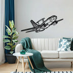 E-7a Wedgetail Angle Metal Aircraft Wall Art - Ncp0554, detail shot - House Of Avana