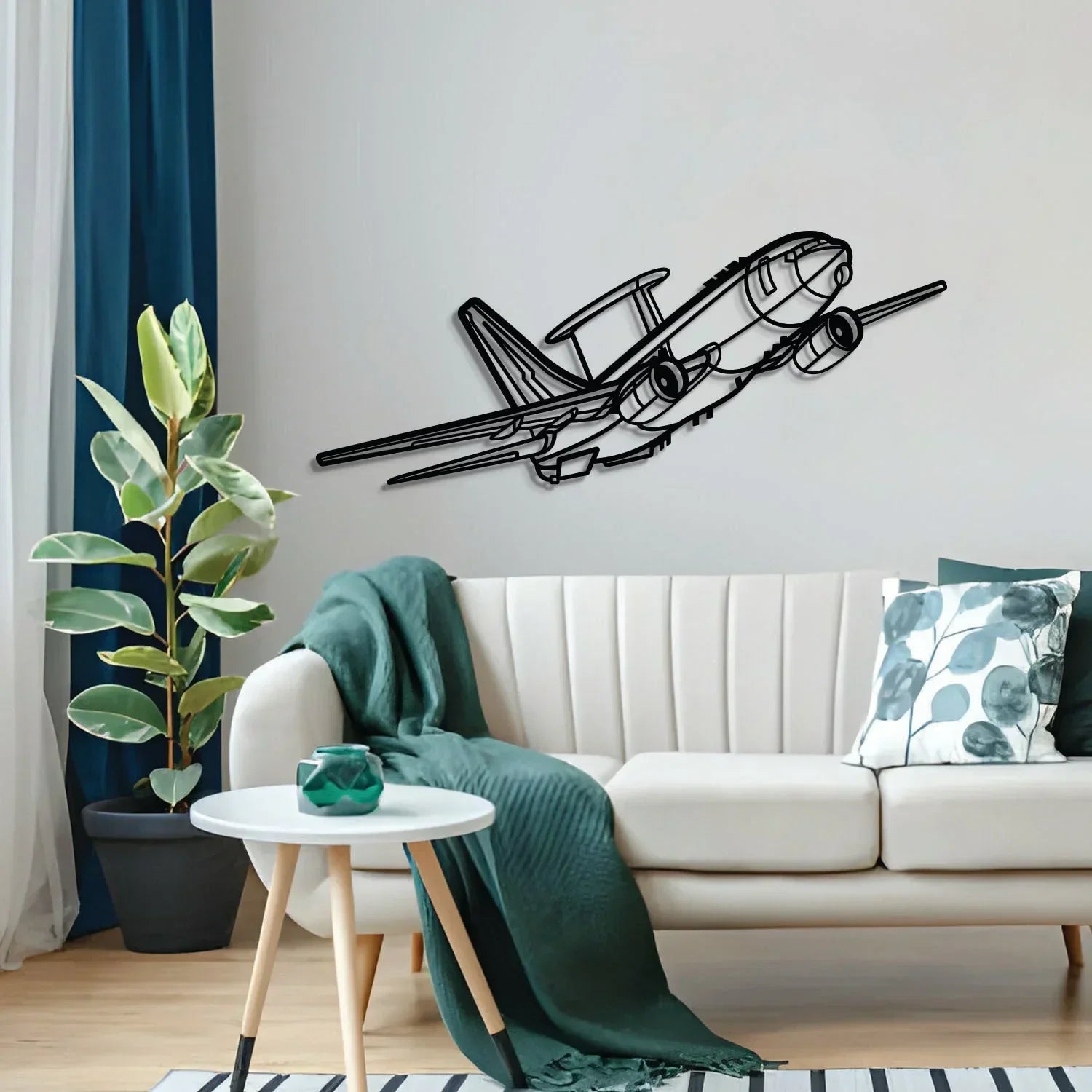 E-7a Wedgetail Angle Metal Aircraft Wall Art - Ncp0554, detail shot - House Of Avana