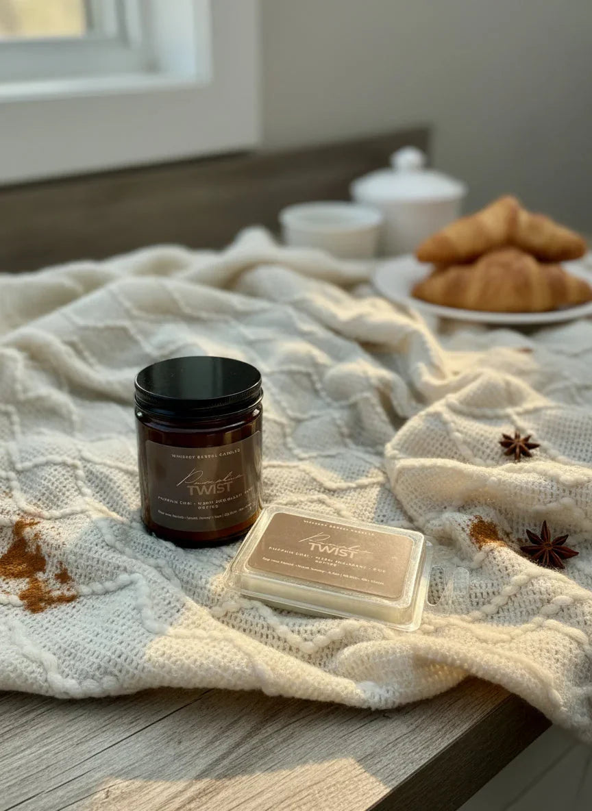 Pumpkin Twist 2.4oz Wax Melt Whiskey Barrel Candles