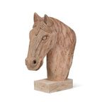 Rustic Wooden Horse Head Sculpture for Farmhouse Decor Vintage Shopper