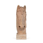 Rustic Wooden Horse Head Sculpture for Farmhouse Decor Vintage Shopper