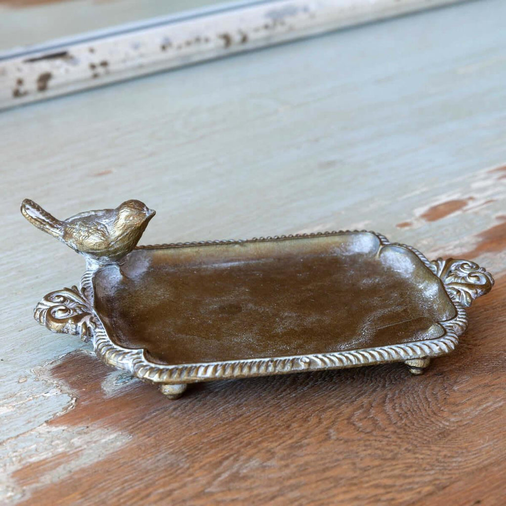 Antique Brass Bird Soap Dish Vintage Shopper