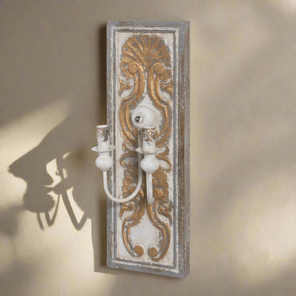 Antique French Country Wall Sconce Light Vintage Shopper