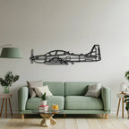Emb Super Tucano Metal Aircraft Wall Art - Ncp0555, side view - House Of Avana