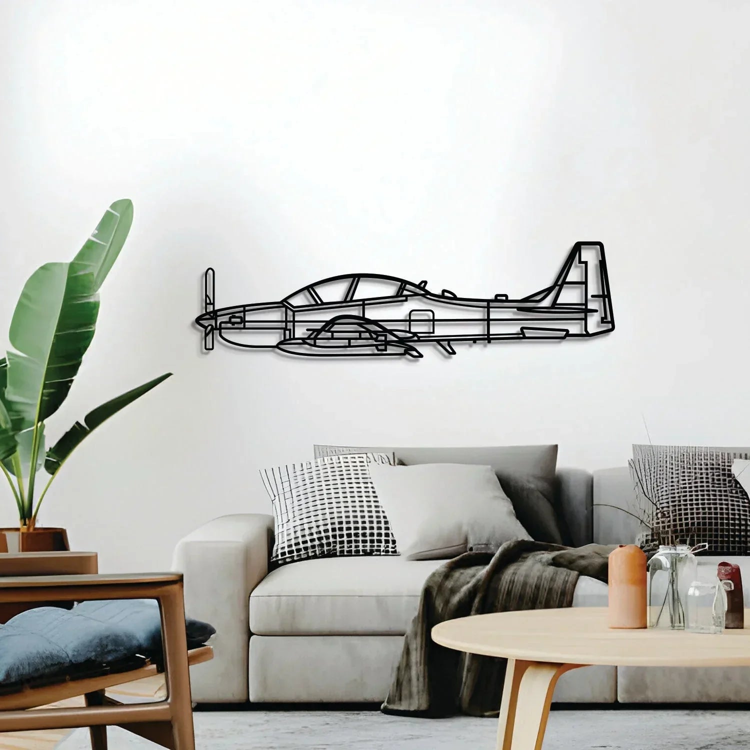 Emb Super Tucano Metal Aircraft Wall Art - Ncp0555, detail shot - House Of Avana