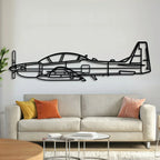 Emb Super Tucano Metal Aircraft Wall Art - Ncp0555, front view - House Of Avana