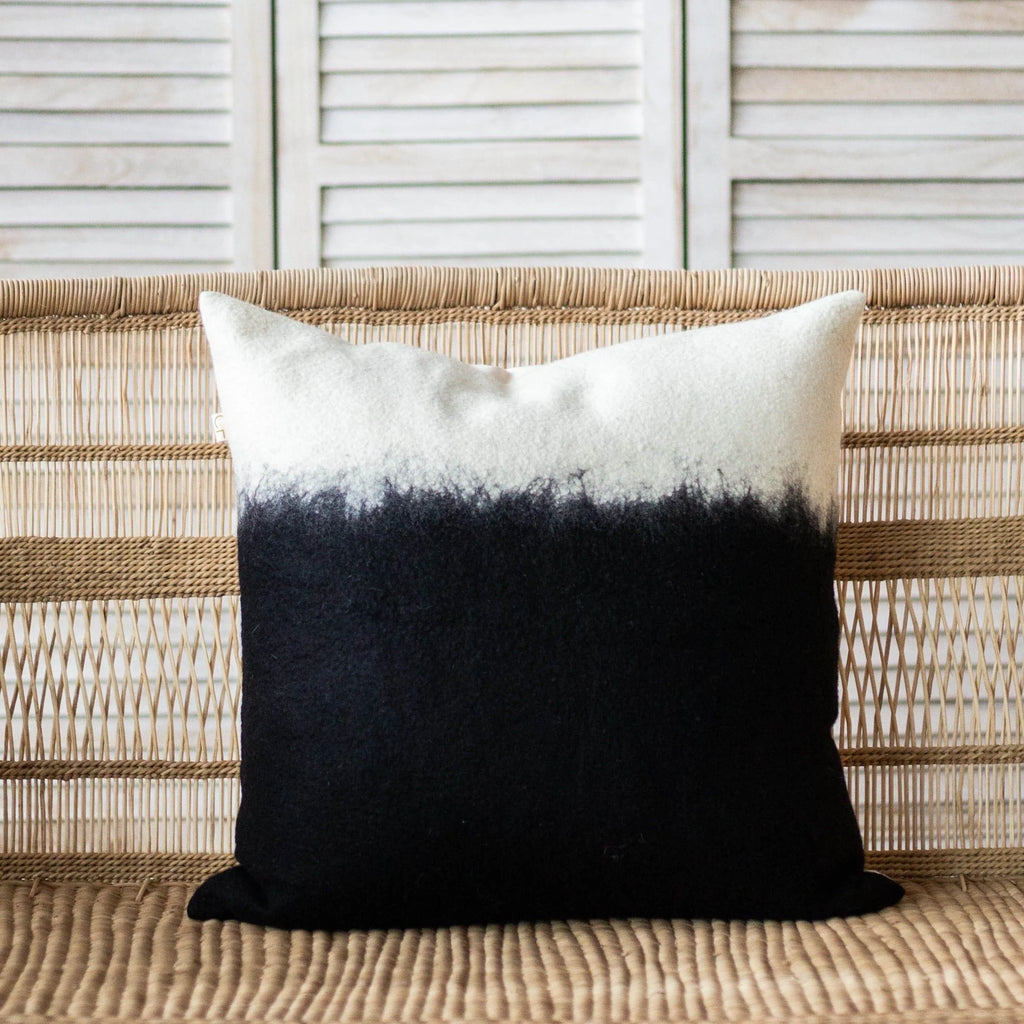 Eclipse Dip-dyed Organic Wool Throw Pillow - House Of Avana