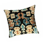 Eden Silk Velvet Ikat Throw Pillow Cover X 20, back view - House Of Avana