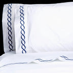 600 Thread Count Rope Embroidered Pillowcase Pair Mélange Home