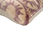 Elegant 16x24 Handmade Ikat Silk Velvet Pillow with Premium Down Feather Insert by Canvello – Soft Blush and Cream Tones Canvello