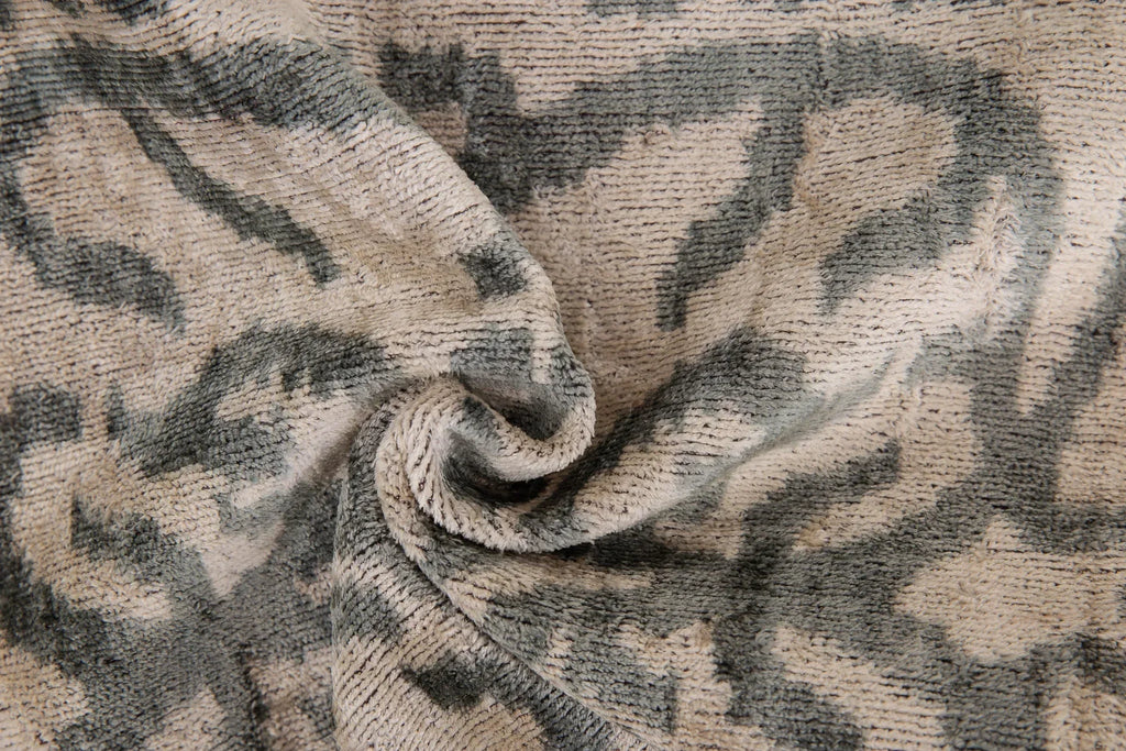 Elegant Handmade Silk Velvet Throw Pillow - 16x24, Taupe and Gray Luxury Cushion with Down Feather Insert Canvello