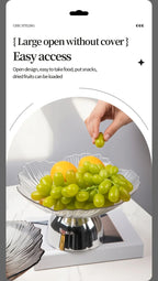 Elegant Multi-layer Fruit and Snack Plate, Oval Plastic Candy Server with Intricate Leaf Design, Festive... - House Of Avana