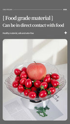 Elegant Multi-layer Fruit and Snack Plate, Oval Plastic Candy Server with Intricate Leaf Design, Festive... - House Of Avana