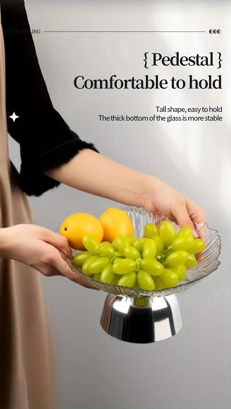 Elegant Multi-layer Fruit and Snack Plate, Oval Plastic Candy Server with Intricate Leaf Design, Festive... - House Of Avana