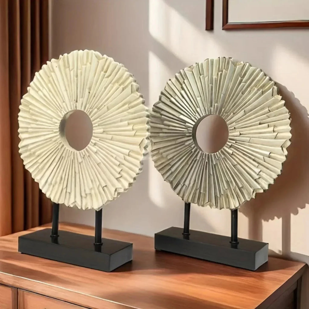 Elegant Sunflower Tabletop Figurine, back view - House Of Avana