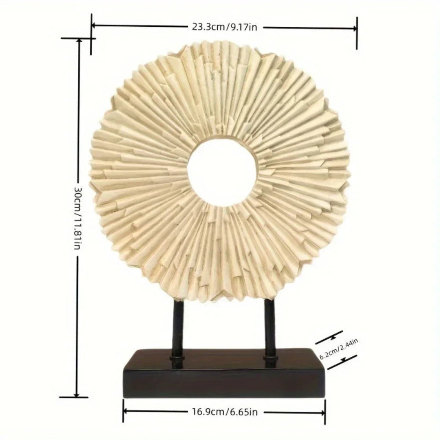 Elegant Sunflower Tabletop Figurine, angled view - House Of Avana
