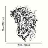 Elegant Line Art Horse Metal Wall Decor Black House Of Avana