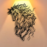 Elegant Line Art Horse Metal Wall Decor House Of Avana