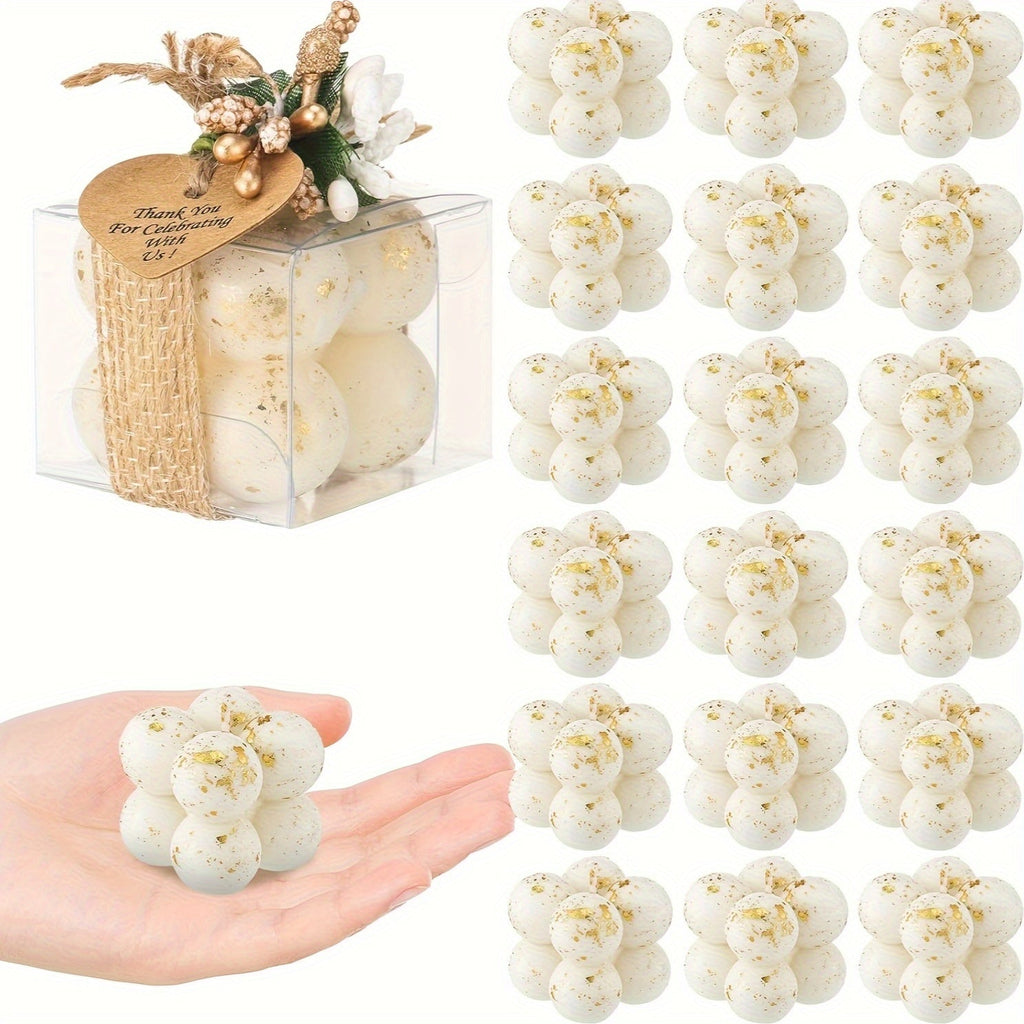 30 Sets 30 Sets Wedding Favors Gift For Guests, 1.6" Mini Bubble Candles Bulk With Thank You Cards Dried Flowers, Small Candles Gift Party Favors Baptism Party Bridal Shower Favors House Of Avana