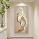 Gold Accent Feather Canvas Wall Art Home Decor Feather Wall Art House Of Avana