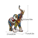 Vilead Graffiti Elephant Sculpture Resin Animal Statue Modern Pop Street Art Figurines Home Living Room Decoration Interior - House Of Avana
