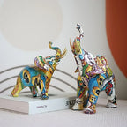 Vilead Graffiti Elephant Sculpture Resin Animal Statue Modern Pop Street Art Figurines Home Living Room Decoration Interior - House Of Avana