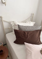 Ella Pure Cotton Pillowcases / Brown Ever Lasting
