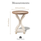 Rustic Farmhouse Cottagecore Accent End Table, Natural Tray Top Side Table House Of Avana