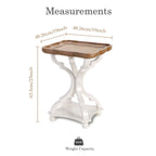 Rustic Farmhouse Cottagecore Accent End Table, Natural Tray Top Side Table House Of Avana