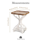 Rustic Farmhouse Cottagecore Accent End Table, Natural Tray Top Side Table House Of Avana [[SKU:HOA-END-401]]