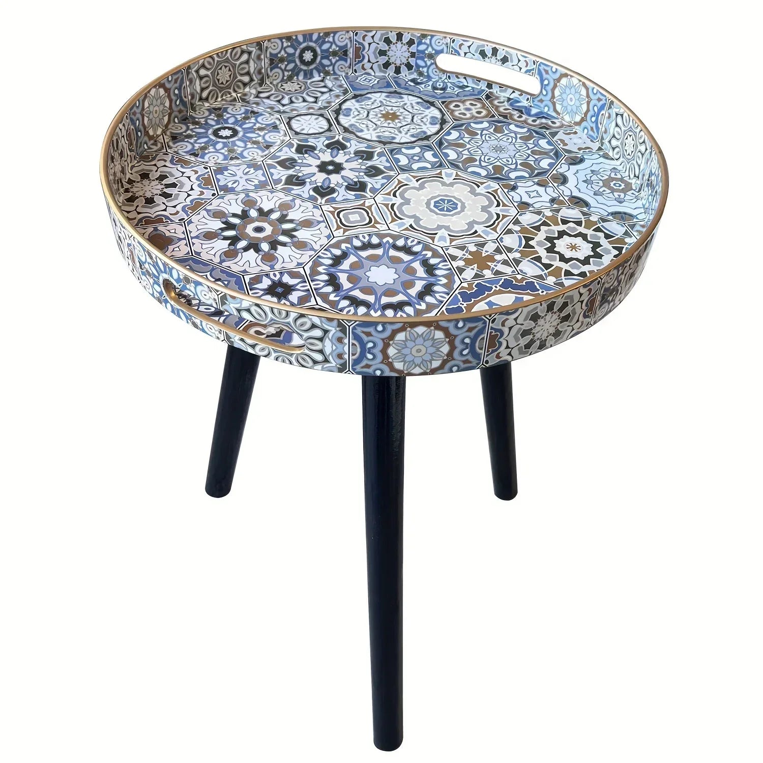 Premium End Tables with Plastic Tray and Detachable Legs - House Of Avana
