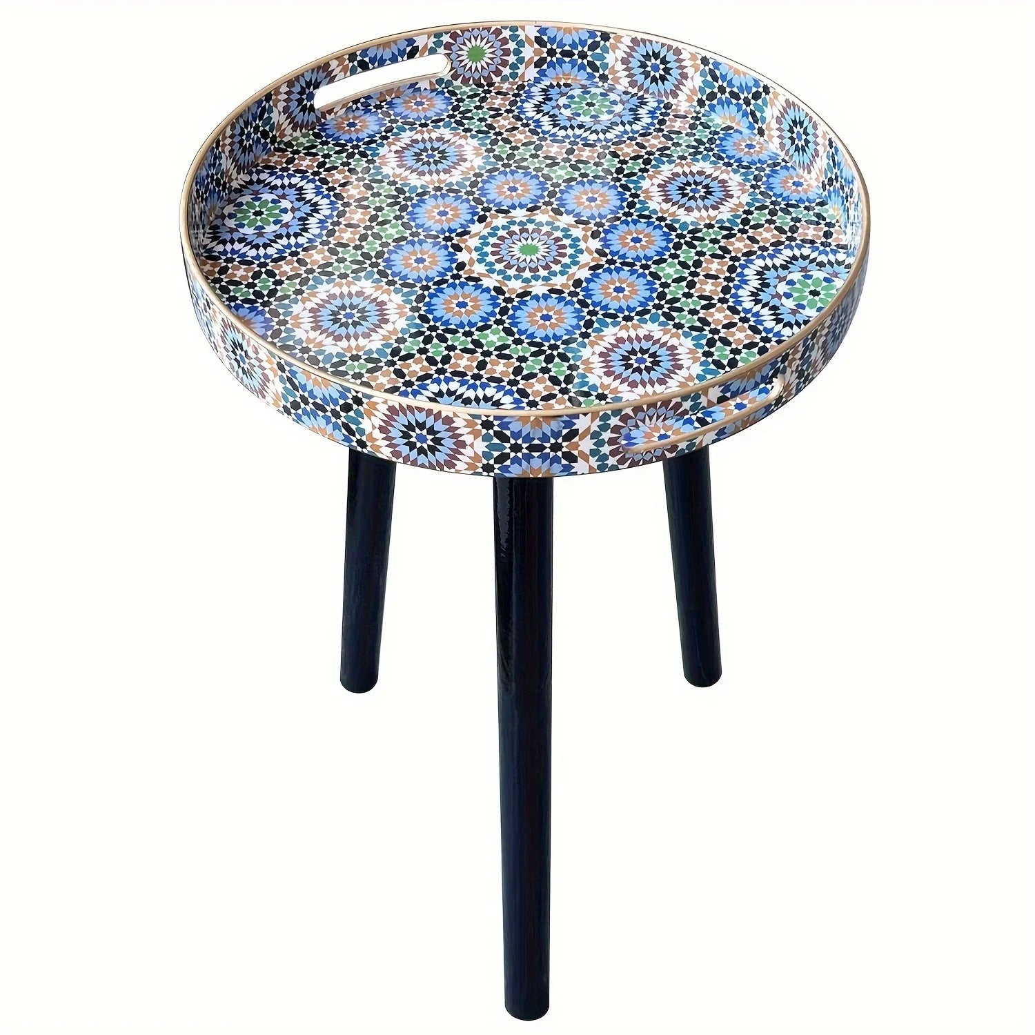 Premium End Tables with Plastic Tray and Detachable Legs - House Of Avana