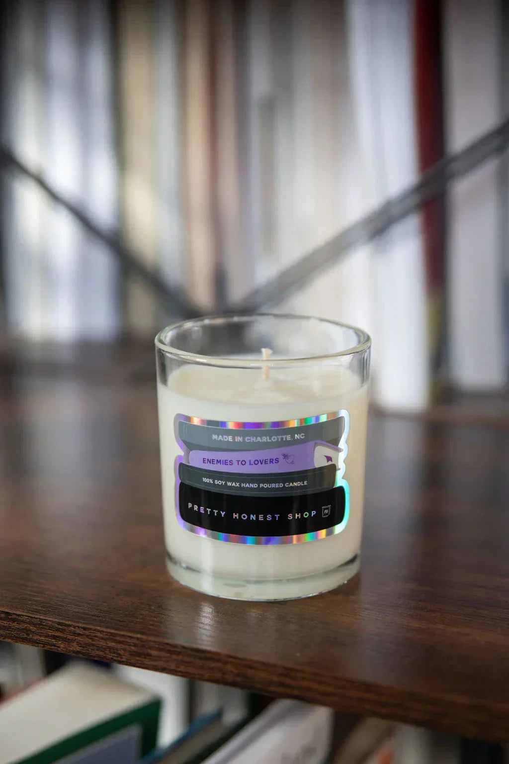 Enemies to Lovers Book Candle Pretty Honest Candles